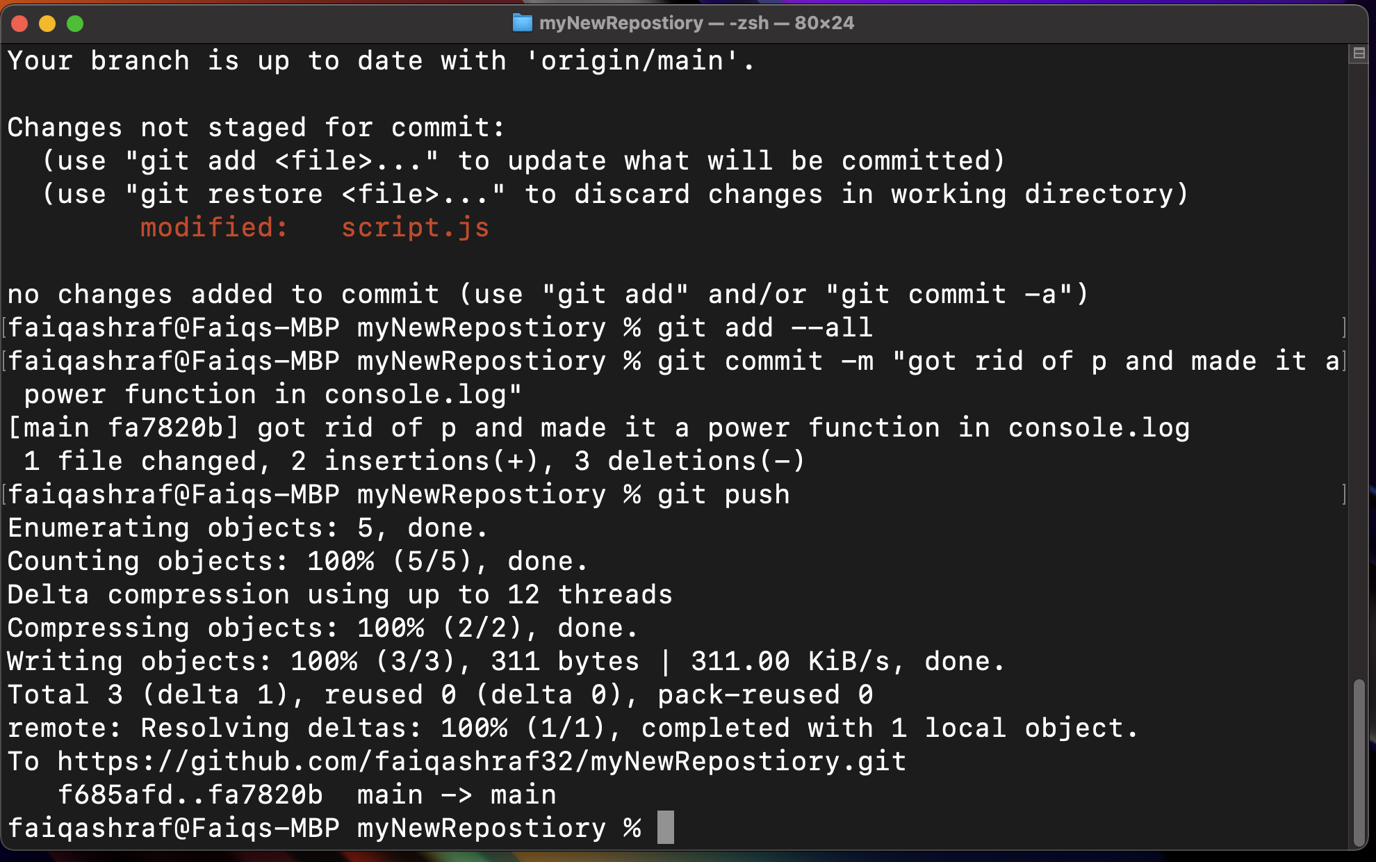 git add in terminal